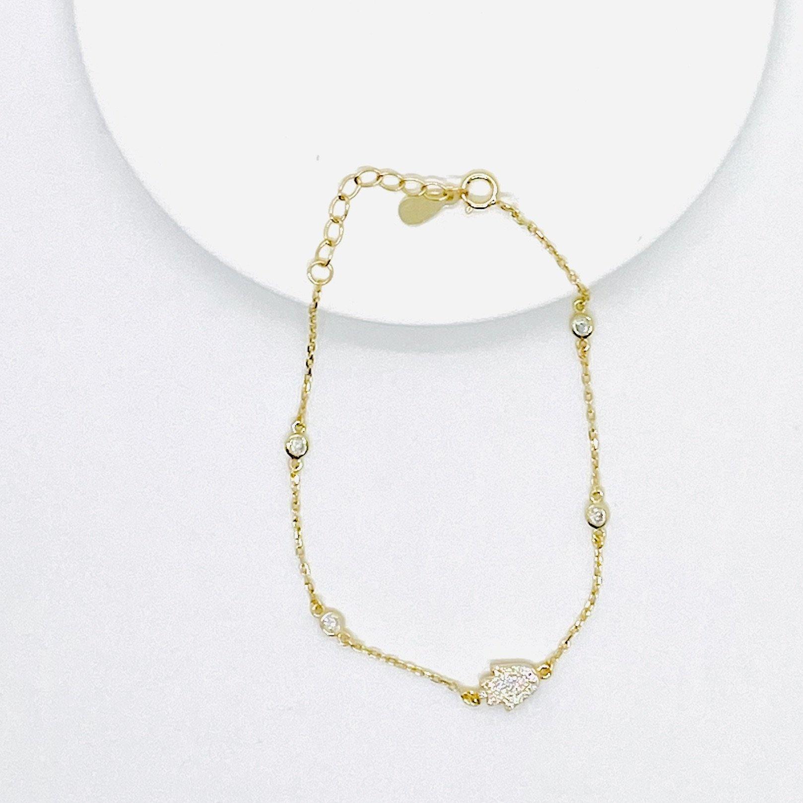 Diamond By The Yard Hamsa Bracelet - ShopHannaLee
