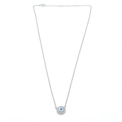Round MOP Evil Eye Necklace - ShopHannaLee