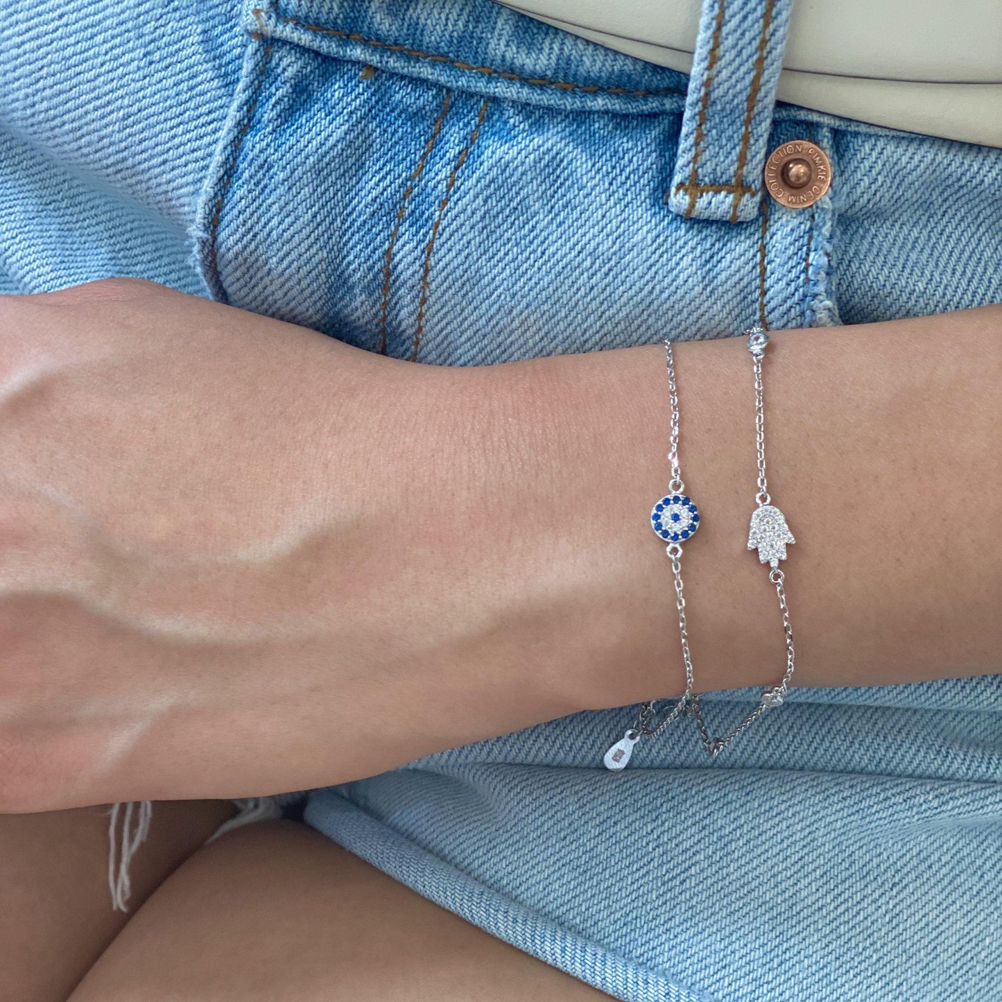 Diamond By The Yard Hamsa Bracelet - ShopHannaLee
