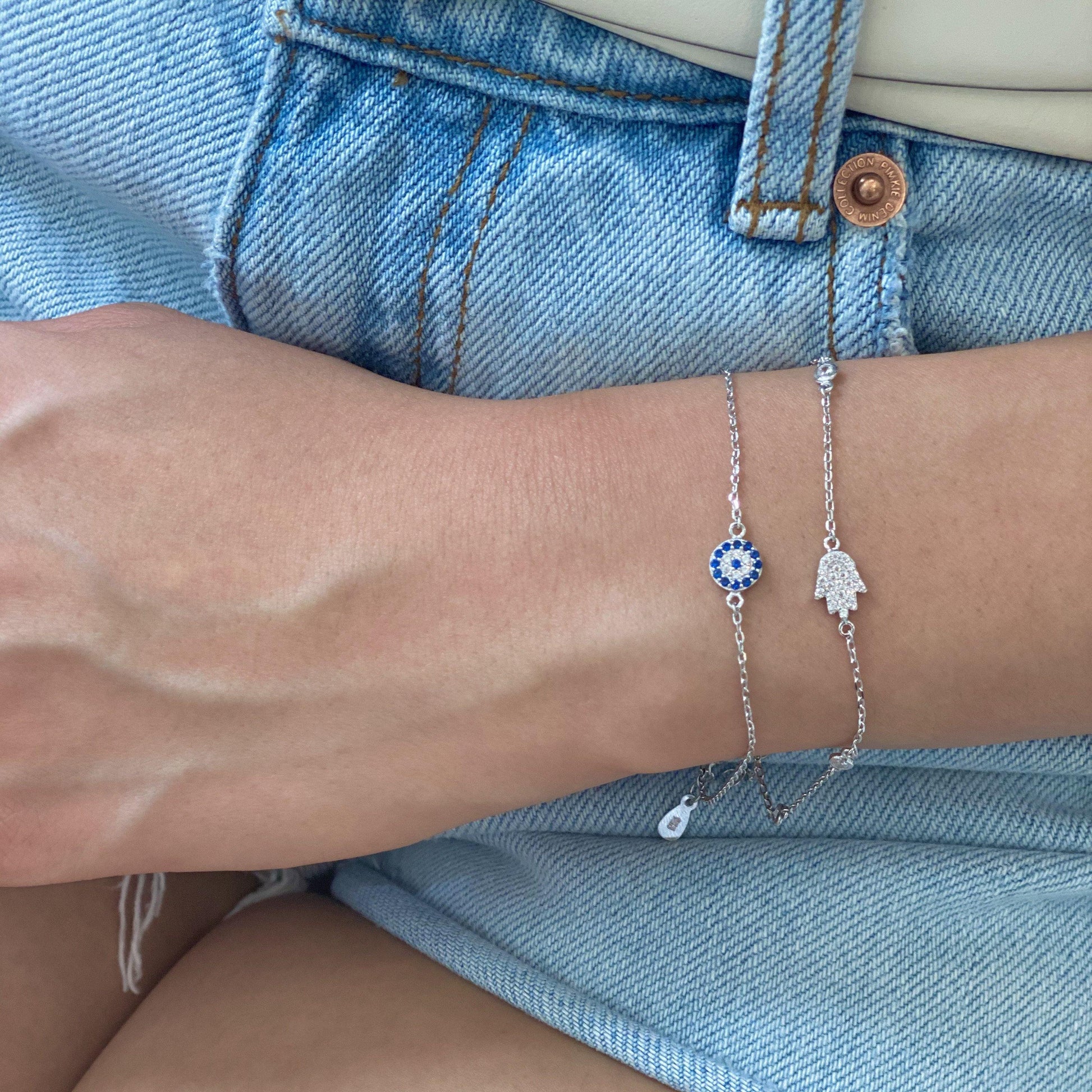Diamond By The Yard Hamsa Bracelet - ShopHannaLee