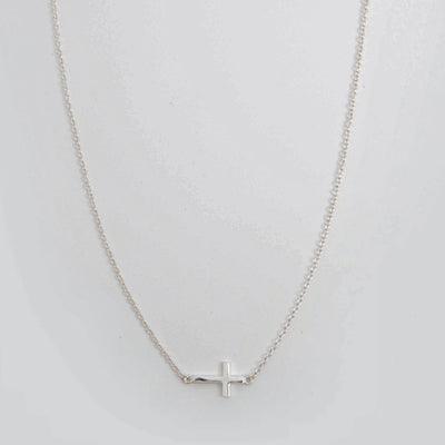 Mini Side Cross Necklace - ShopHannaLee
