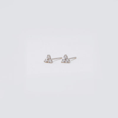 Mini Triple CZ Stud (Sold Individually) - ShopHannaLee