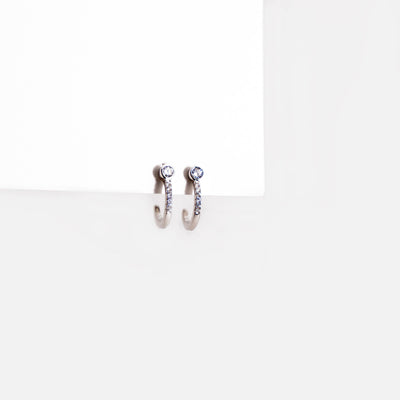 Mini Bezelled Pave Huggies - ShopHannaLee