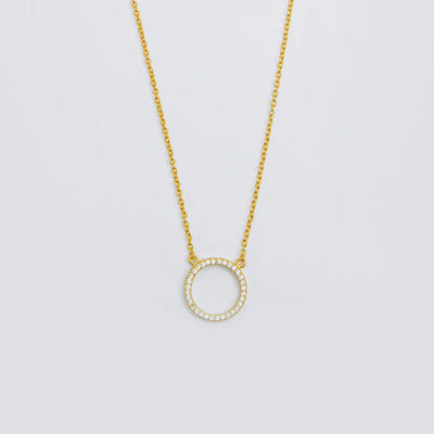 Open Circle Crystal Necklace - ShopHannaLee
