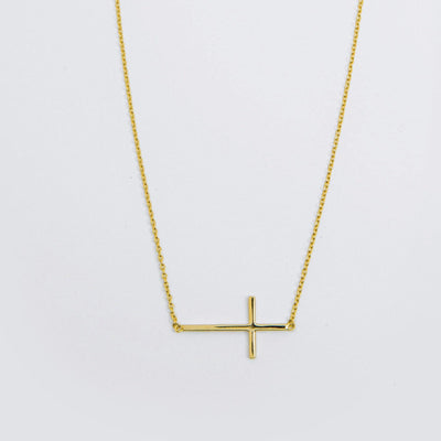 Side Cross Necklace - ShopHannaLee