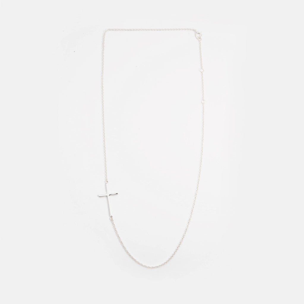 Side Cross Necklace - ShopHannaLee