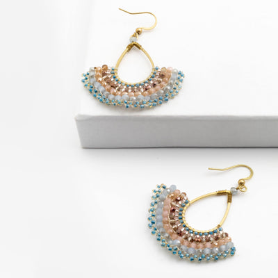 Beaded Fan Earrings - ShopHannaLee