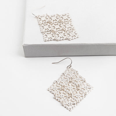 Diamond Tin Foil Earrings - ShopHannaLee