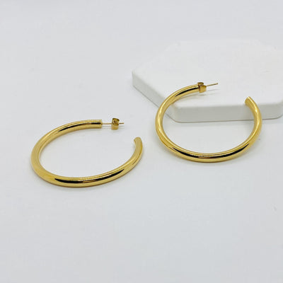 Leah Medium Hoop Earrings - ShopHannaLee